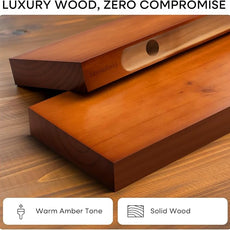 Homeforia 24inch Oak Floating Shelf for Wall, High End Solid Real Wood 24 inches Long Floating Shelves for Bathroom, Honey Oak Wooden Floating Shelves, Heavy Duty Bracket, 24 X 6.5 X 1.75 in, Set of 3