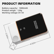 Waterless Essential Oil Diffuser for Home & Office Cordless Battery Operated Aroma Diffuser with 7 Mist Levels, Ultrasonic Air Freshener for Large Rooms Bedroom Bathroom Car Small & Portable