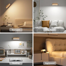 Wall Sconce, LED Battery Operated Wall Sconce for Bedroom, Rechargeable Wireless Wall Light for Picture, 5 Color Modes Stepless Dimmable Wall Lamp for Living Room, Reading