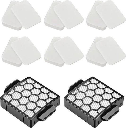 ZU60 Filter Replacement Kit for Shark Navigator Zero-M Self-Cleaning Brushroll Pet Pro Upright Vacuum ZU60 ZU62 ZU62C NV150 NV151 NV255, Replaces Parts # 1238FT60 (2 Filter + 6 Foam + 6 Felt)