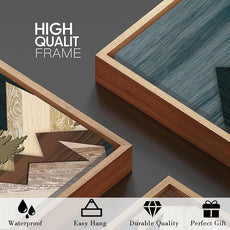 BINCUE Extra Large Mountain Wall Art Set of 3 Moon Froest Wall Decor Nature Landscape Art Print for Living Room Bedroom Office 24x36 Inches