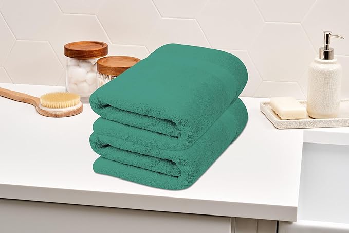 Softolle 100% Cotton Luxury Bath Sheets - Pack of 2 (35" x 70") | Super Soft, Quick-Dry & Highly Absorbent Towels for Bathroom, Home, Spa & Gym (Dusty-Green)