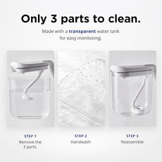 Carepod Mini 21P Ultrasonic Cool Mist Humidifier Whisper-Quiet Filter-Free Easy Clean - Only 3 Washable Parts to Clean, Auto Shut-off, 0.74gal 2.8l Tank, Nursery, Baby, Kids Bedrooms