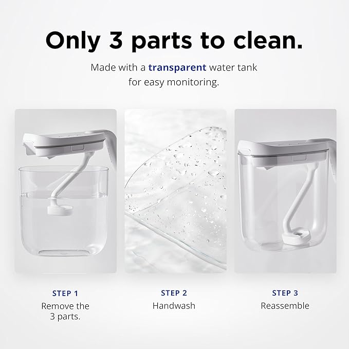 Carepod Mini 21P Ultrasonic Cool Mist Humidifier Whisper-Quiet Filter-Free Easy Clean - Only 3 Washable Parts to Clean, Auto Shut-off, 0.74gal 2.8l Tank, Nursery, Baby, Kids Bedrooms