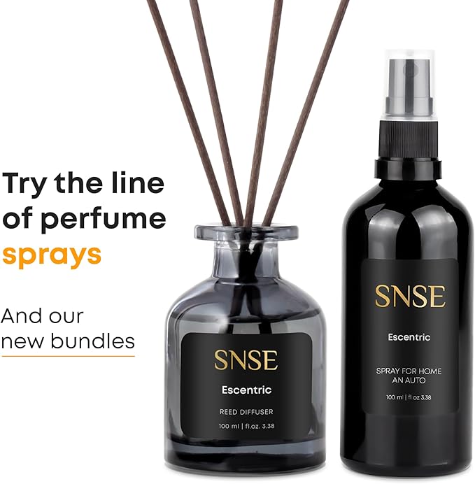 SNSE Tobaco & Vanilla Perfumed Reed Diffuser Set - Premium Reed Diffusers for Home with Diffuser Reeds, Luxurious Gift Aroma, Sophisticated Scent, Ideal for Relaxation, Elegant Home Fragrance