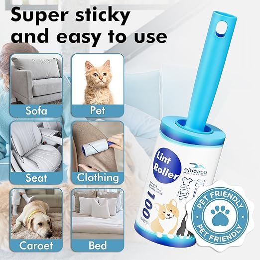 Lint Rollers for Pet Hair Extra Sticky, 1200 Sheets Mega Value Set Lint Rollers for Pet Hair Removal, Dog and Cat Lint Remover for Clothes, Furniture, Carpet