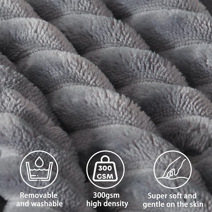 Headboard Wedge Pillow + A Long Neck Roll Pillow Body Pillow，Large Headboard Pillow with Removable Cover (Blue-Gray, Twin：39x8x20 inches)