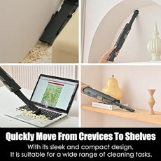 Handheld Vacuum Cordless, Lightweight 1.4lb with Powerful Suction, Charging Dock, Single Touch Empty and Detachable Dust Cup, Portable Mini Car Vac for Home Pet Car (Light Black)