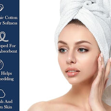 Delara Organic Cotton Luxuriously Plush Bath Towel Pack of 4 | GOTS & OEKO-TEX Certified | Premium Hotel Quality Towels | Feather Touch Technology|650 GSM Long Staple|Soft, Quick Dry & Ultra-Absorbent