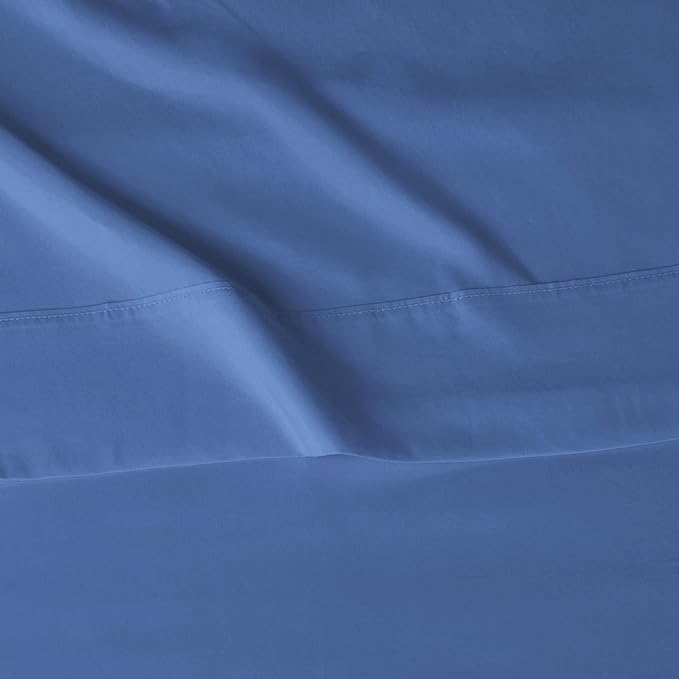 Amazon Basics Lightweight Super Soft Easy Care Microfiber 4-Piece Bed Sheet Set with 14-Inch Deep Pockets, King, Dutch Blue, Solid AmazonBasics