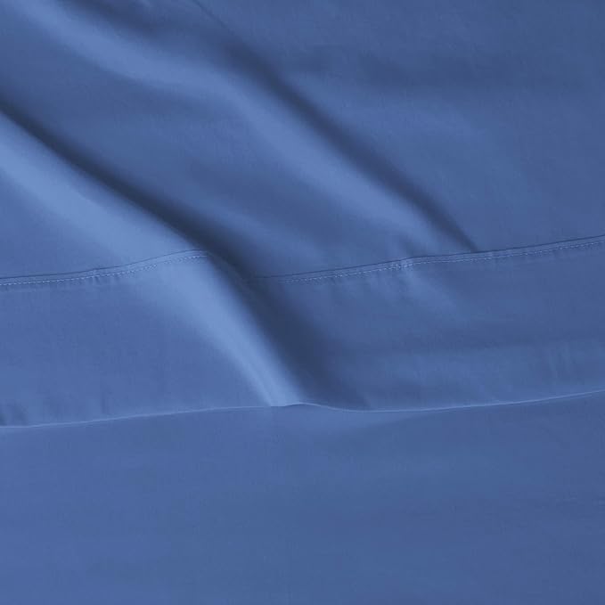Amazon Basics Lightweight Super Soft Easy Care Microfiber 4-Piece Bed Sheet Set with 14-Inch Deep Pockets, Comfortable Sheets, Full, Dutch Blue, Solid AmazonBasics