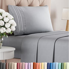 Twin XL Size 3 Piece Sheet Set - Comfy Breathable & Cooling Bed Sheets Set - Hotel Luxury Bedding for Women, Men, Kids, Teens, Boys & Girls - Deep Pockets, Soft, Wrinkle Free - Oeko-Tex - Steel Blue