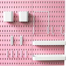 Pegboard Combination Kit, Wall Mounted Storage Set with 8 Pegboards & 28 Accessories Hanging, Peg Boards Organizer for Walls Display, Crafts Organization, Kitchen Organizer, 22