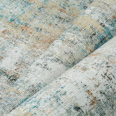 12x15 Area Rug Teal Beige Abstract Living Room Bedroom Washable Carpet Neutral Modern Non-Slip Soft Low Pile Lightweight Vacuumable Large Throw Rug for Dining Room