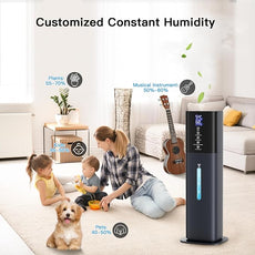 Humidifiers Large Room Bedroom with 7 Colors Light, 2.1Gal(8L) 3 Speed Quiet Ultrasonic Cool Mist Humidifier with 360° Nozzle, Humidity Setting, Timer,Aroma Box for Home Plant Baby Yoga Sleep (Blue)