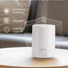 InnoGear 300ML Essential Oil Diffuser, Premium 5-in-1 Ultrasonic Aromatherapy Diffusers Scent Humidifier Aroma Diffuser Vaporizer Auto-Off Timer for Room Office Home, Basic White, Medium