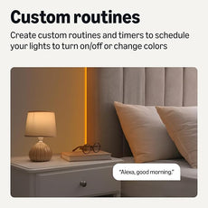 Amazon Basics Smart LED Light Strip, 32.8 Feet (2 Rolls of 16.4 Feet), RGB + Tunable White, Works with Alexa Only, 2.4 GHz Wi-Fi, No Hub Required