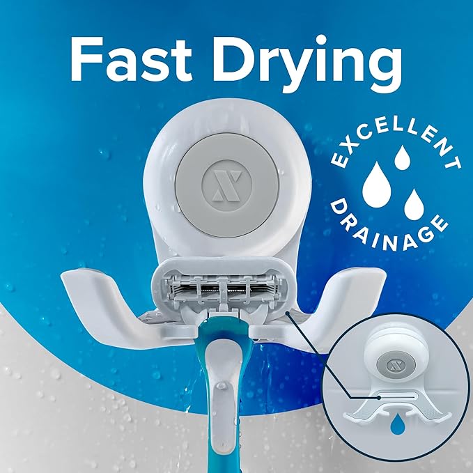 SlipX Solutions Power Lock Suction Cup Hook, Razor Holder & Phone Cradle (Perfect for Shower & Mirror, Holds 11 lbs, 2 Pack)