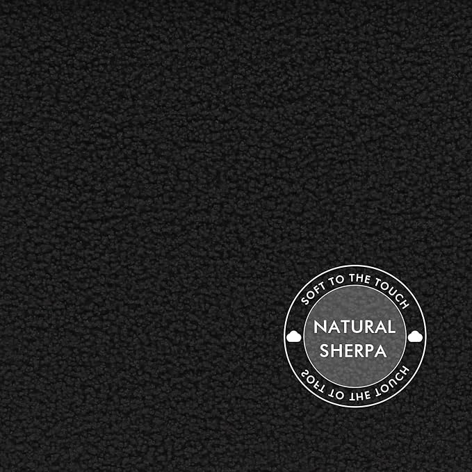 PINPLUS Folding Storage Ottoman Bench, Black Sherpa Ottoman for Living Room, Long Shoes Storage Chest Boxes Footrest Bench for Bedroom, Living Room, Entryway, 31.5Inches