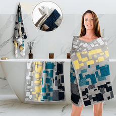 SEMAXE 4-Pack Luxury Bath Towels for Bathroom, 100% Cotton, Soft, Absorbent, and Quick-Drying, 55