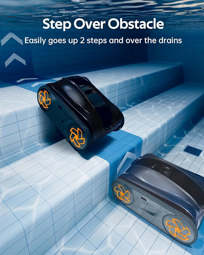 (2025 Upgrade) iGarden Pool Cleaner K80, 8H-Runtime, Robotic Cordless Pool Vacuum for Inground Pools, Smart Navigation, Touchscreen, 5810GPH Turbo Suction, 4L Debris Basket, Auto-Parking