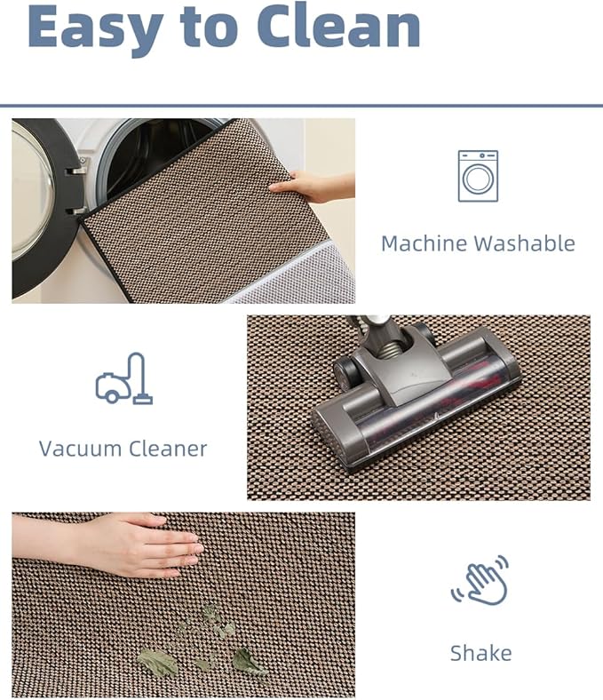 PADOOR Non-Slip Bath-Mats for Bathroom, Rubber-Backing Braided Absorbent Bathroom Mat Machine Washable Thin Bathroom Rugs Fit Under Door Quick Dry Bath Rugs for Floor, 17''x30'' Black