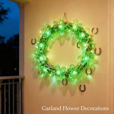 USB Battery Operated Flower String Lights, 10ft 30LED Fairy Cherry Blossom Light with Timer, Decorative Artificial Floral Lamp Indoor Bedroom Dorm Classroom Party Christmas Birthday Decor (Green)