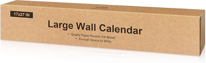 SUNEE 2026 Wall Calendar Extra Large 17"x27", 21 Month from October 2025 to June 2027, Vertical Extra Large Monthly Calendar 2026-2027 for Wall, Beaches