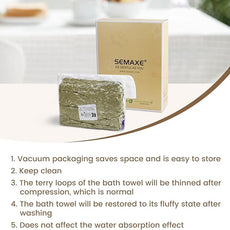 SEMAXE 4-Pack Luxury Bath Towels for Bathroom, 100% Cotton, Soft, Absorbent, and Quick-Drying, 55