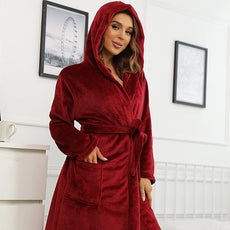 U2SKIIN Women Hooded Fleece Robe, Short Plush Robes for Womens With Hood Soft Warm Spa Bathrobe
