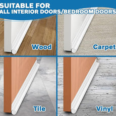 MAXTID Under Door Draft Seal for Bottom of Doors 30 Inch Small Size Door Blocker Door Draft Stoppers Under Door Gap Filler Weather Stripping Door Seal Strip