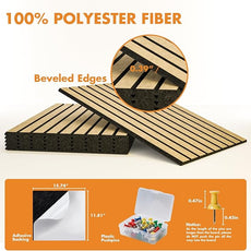 Cork Board Tiles for Wall with Push Pins, 48