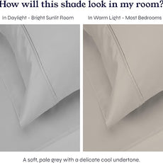 California Design Den 100% Cotton Duvet Cover King Only - Winner Good Housekeeping Best Bedding Awards 2025, 400 Thread Count, Sateen Bedding Duvet Covers, Button Closure & Corner Ties - Light Grey