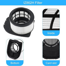 10 Pack Filter Replacement for Shark IZ862H Stratos Cordless Vacuum, Compatible with Shark IZ862H Upright Vacuum Include 2 Pack Filter, 4 Pack Foam Filters & 4 Pack Felt Filters Kit, White