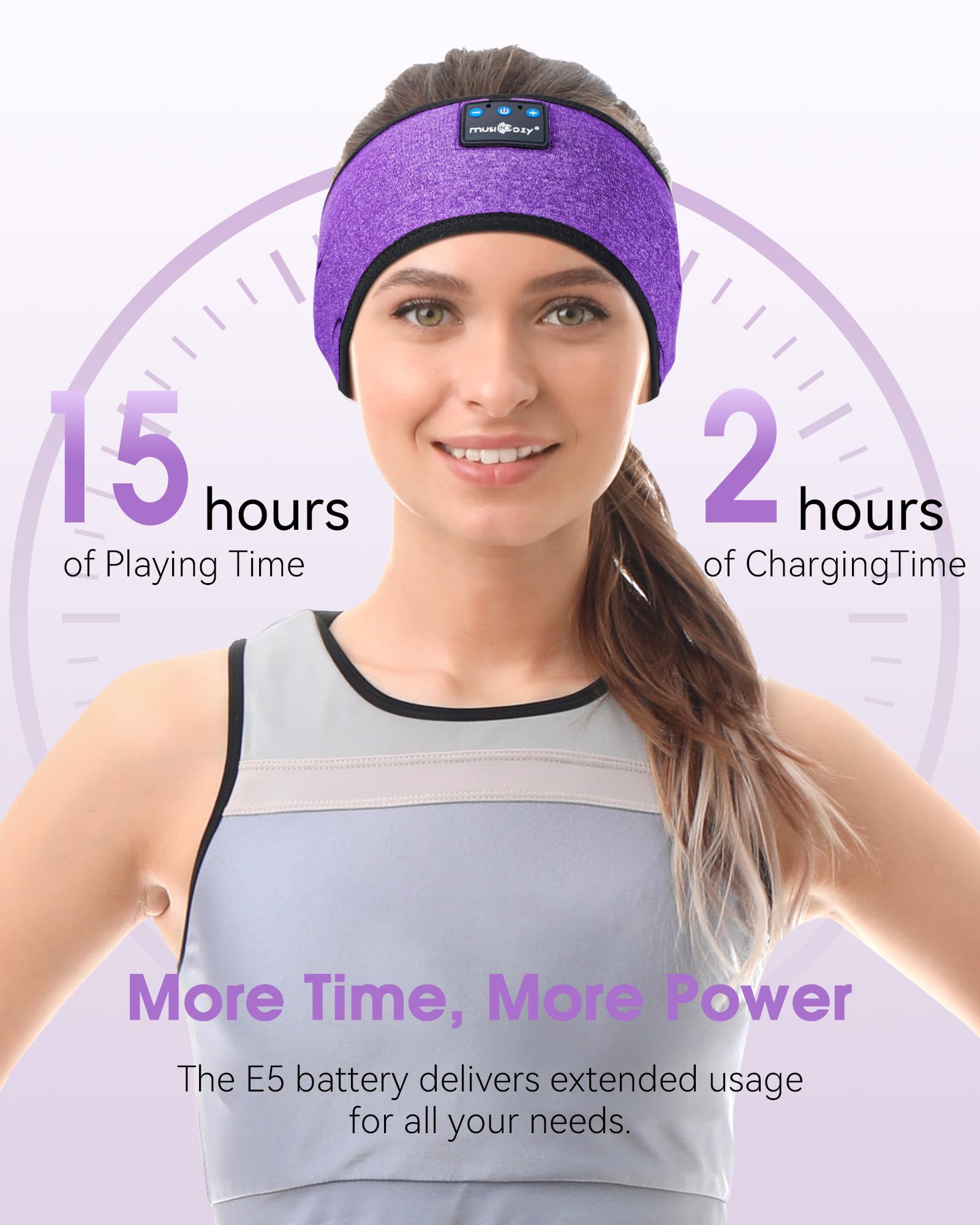 MUSICOZY Sleep Headphones Bluetooth 5.4 Headband, Sports Wireless Earphones Sweat Resistant Earbuds Sleeping Headphone with Ultra-Thin HD Stereo Speaker for Workout Running Cool Gadgets Unique Gifts Dormly