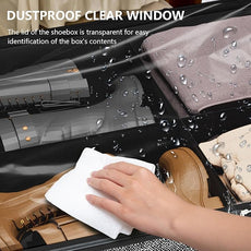 homyfort Under the Bed Shoe Organizer Fits 12 Pairs and 4 Pairs Boots,Sturdy & Breathable Materials,Underbed Storage Solution for Kids Men & Women Shoes,Great Space Saver for Your Closet Set of 2