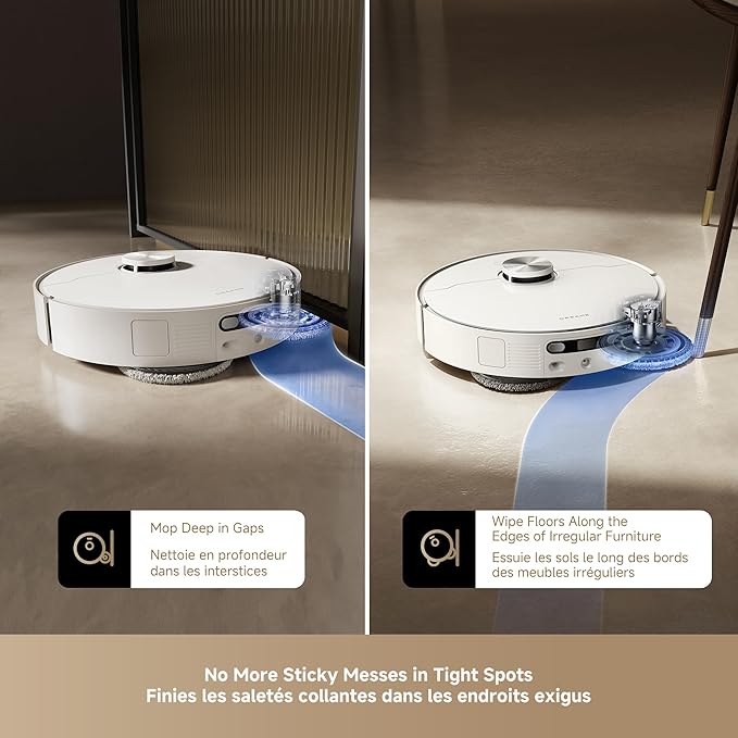 DREAME L40s Ultra AE Robot Vacuum and Mop Combo, 19,000Pa Suction, Self Emptying Dust Box, Flexible Mop & 167℉ Self Cleaning Washboard, Diverse Brush Selection, All-in-One Station, Auto Refill