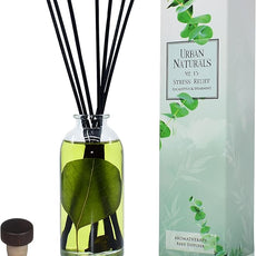 Urban Naturals Eucalyptus Spearmint Stress Relief Aromatherapy Diffuser Gift Set | Fragrance Your Space | Fresh Scented Room Freshener + Home Decor | Home Gift Idea. Vegan.