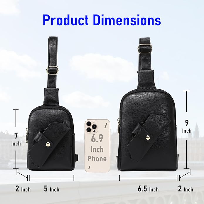 INICAT Travel Small Crossbody Sling Bags Women Cross Body Purses Passport Holder Vegan Leather Fanny Packs Birthday Gifts