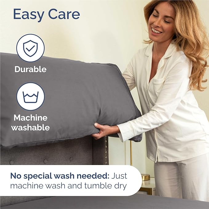 King 6 Piece Sheet Set - Cooling and Breathable Bed Sheets - Hotel Luxury Bed Sheets for Women, Men, Kids & Teens - Bedding with Deep Pockets & Easy Fit - Soft and Wrinkle Free - King Dark Grey Sheets