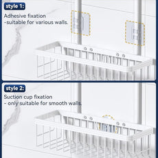 YASONIC Shower Caddy Hanging, Never Rust Shower Organizer Hanging, Aluminum Shower Racks for Inside Shower with Hooks for Razor, Bathroom Organizers and Storage with Soap Holder, White