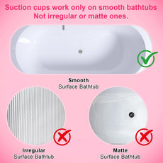 Portable Spa Bubble Bath Massager,Full Body Waterproof Spa Mat for Bathtub, 6-Speed Bubbles, Remote Control & Non-Slip Suction Cups for Home Relaxation
