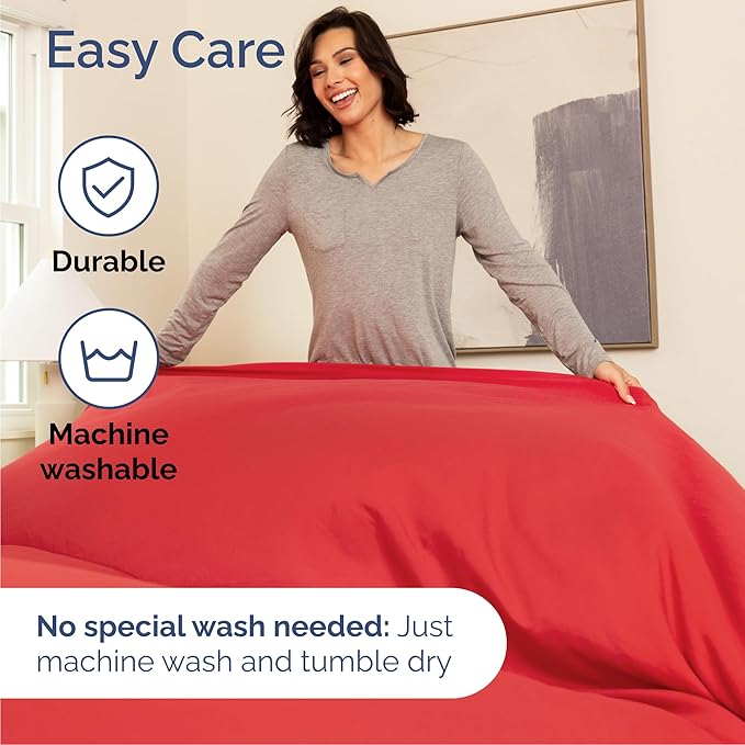Cal King 6 Piece Sheet Set - Cooling & Breathable Bed Sheets - Hotel Luxury Bed Sheets for Women, Men, Kids & Teens - Bedding with Deep Pockets & Easy Fit - Soft and Wrinkle Free - Cal King Red Sheets