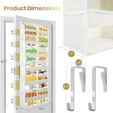 HOMELUX THEORY UPGRADED Over The Door Organizer Hanging - 100D EXTRA THICK & 50lbs HUGE CAPACITY 6 Large Front & 12 Side Pockets, Over The Door Shoe Organizer, Hanging Closet Organizer (Baby Pink, XL)