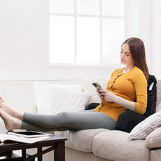 Nestl Reading Pillow for Kids & Teens with Shredded Memory Foam, Backrest Pillows for Reading, Watching, and Gaming, Use on The Couch, Bed, or Floor, Adjustable Support with Washable Cover Black