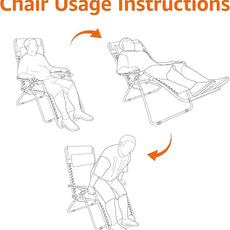 Amazon Basics Outdoor Patio Mesh Adjustable Zero Gravity Lounge Chair Recliners set of 2 with Side Table, 35 x 26 x 43 inches, Beige