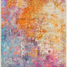 Lahome Modern Abstract Runner Rugs with Rubber Backing - 2x8 Colorful Rug Runners for Hallways Non Slip Washable Carpet Runner, Rainbow Soft Non Skid Indoor Long Runner for Bedroom Kitchen