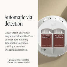 Pura x Studio McGee Home Scent Refill - Smart Air Diffuser - Up to 120-Hours of Luxury Fragrance per Refill - Home Essential - Clean & Safe Diffuser Fragrance - 2 Pack, Winter Bayberry