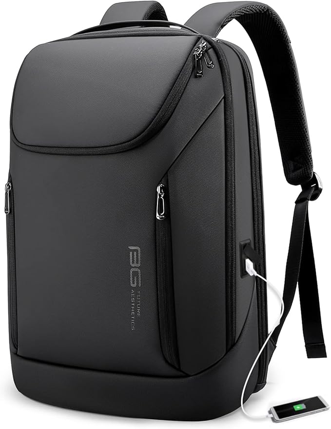 BANGE Business Smart Backpack Waterproof fit 15.6 Inch Laptop Backpack with USB Charging Port,Travel Durable Backpack