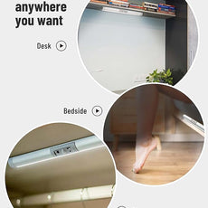 Joyzy 2 Pack Motion Sensor Closet Lighting with Eye Protection Design Automatic Closet Lights Battery Operated Pantry Light Wireless Lightings, LED Rechargeable Counter Lighting for Wardrobe Cabinet